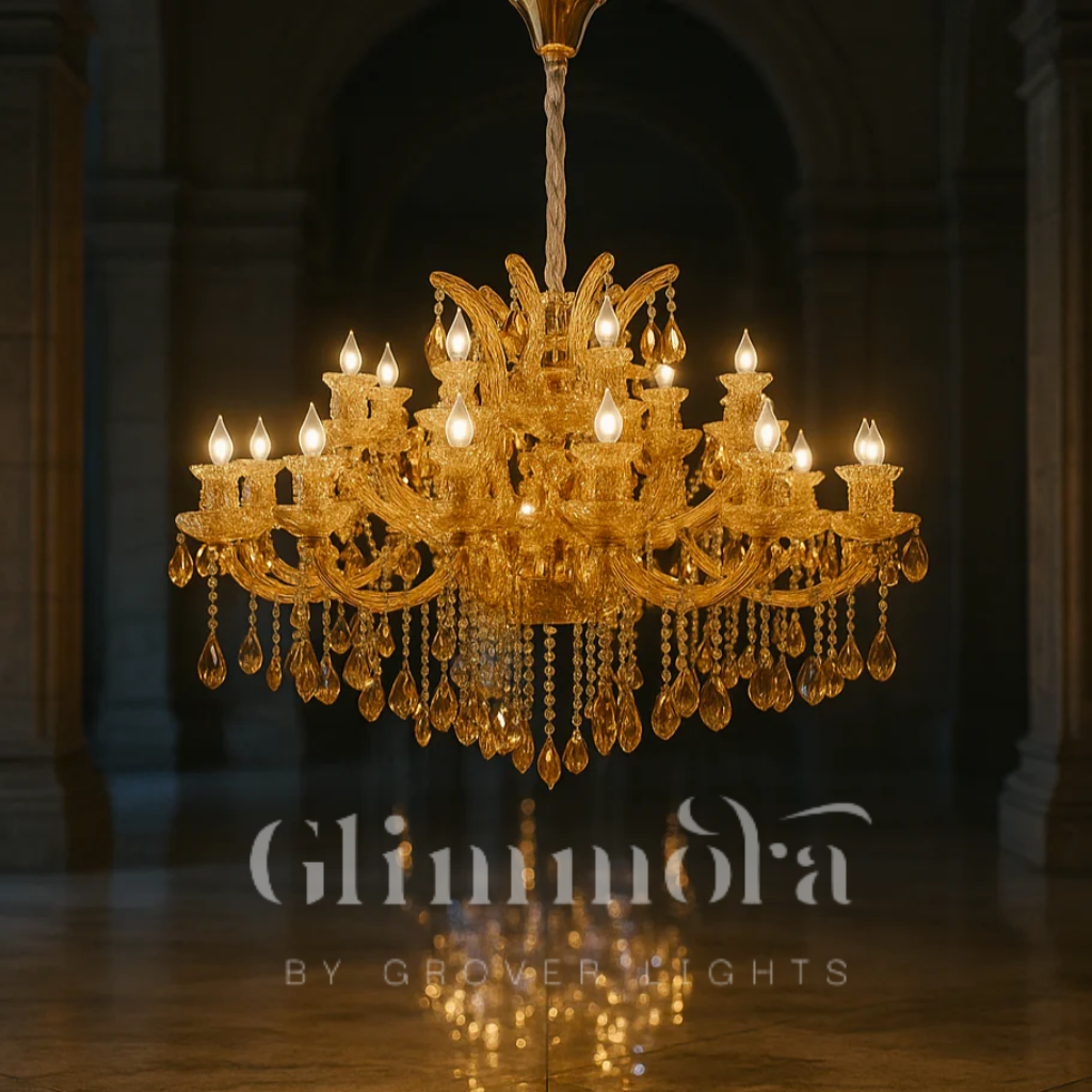 Stanza of Candles (Amber,24‑Arm) Chandelier